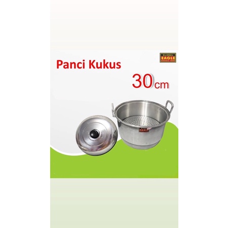 PANCI KUKUS DANDANG STEAMER ALUMINIUM 30 CM GLOBAL EAGLE