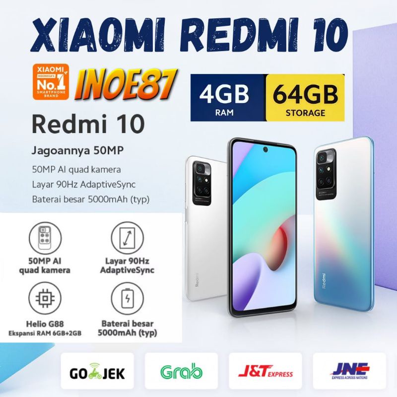 Redmi 10 4/64 Gb Helio G88 50MP Camera Garansi Resmi Xiaomi-3
