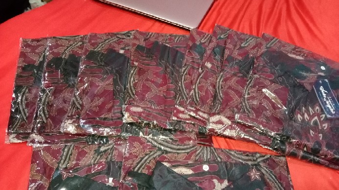 Batik Kalongan Hrb026 Kenongo Kemeja Hem Pendek Padi Pekalongan 58