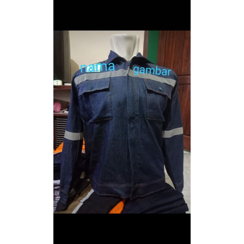 kemeja safety bahan lepis baju atasan pria lengan panjang model lepis bahan bagus kemeja kerja