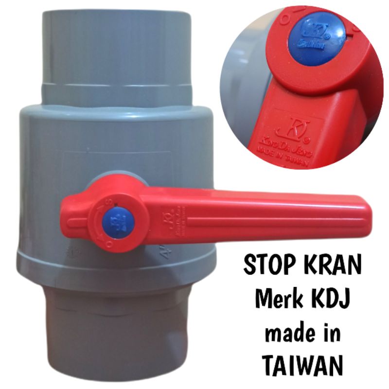 Stop kran merk KDJ King Da Jeng - stop kran PVC