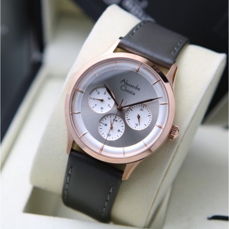 Jam Tangan Wanita Alexandre Christie AC 2868/AC2868 Grey Original
