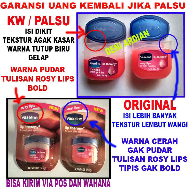 Cara Membedakan Vaseline Bibir Asli Dan Palsu Easy Study