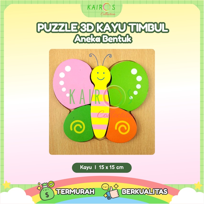 Puzzle Kayu Timbul Montesory Puzzle Timbul Anak Edukasi Montesori