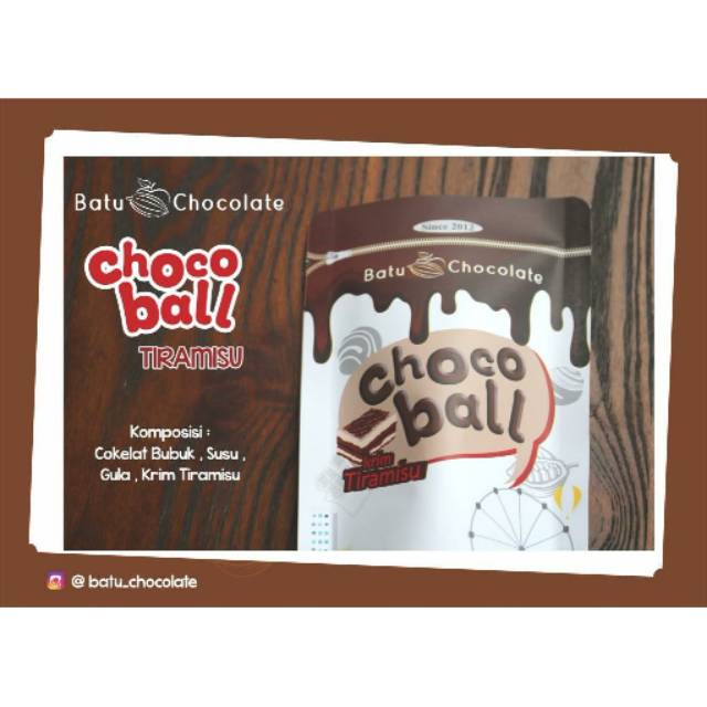 Batu Chocolate - Chocoball Tiramisu - Oleh Oleh Khas Malang