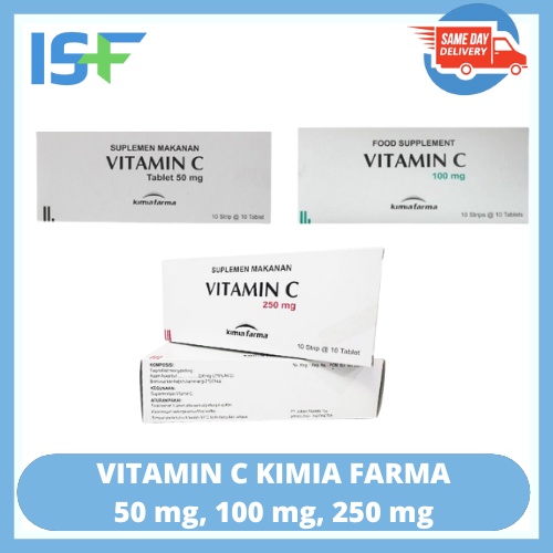 ⭐ISF⭐Vitamin C KIMIA FARMA 50 mg - 100 mg - 250 mg