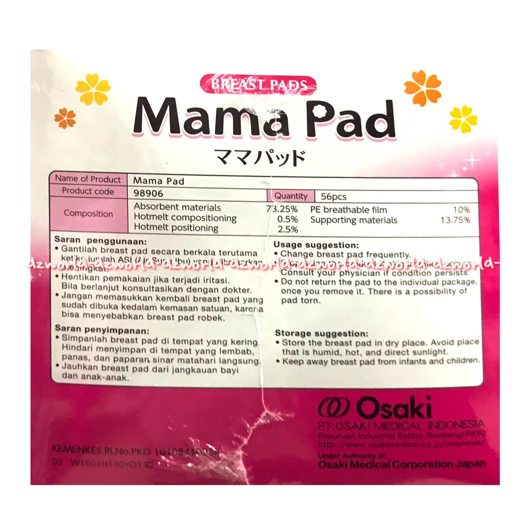 Mama Pad Breast Pad 56 pcs bantalan payudara untuk penyerap ASI cocok untuk kenyamanan ibu menyusui