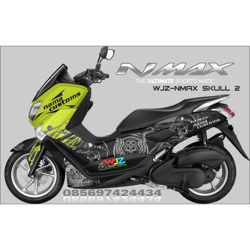 STIKE DECAL NMAX MOTIF TENGKORAK 2