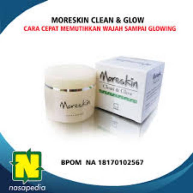 MORISKIN CLEAN N GLOW NASA, CREAM PENCERAH WAJAH, CREAM WAJAH GLOWING