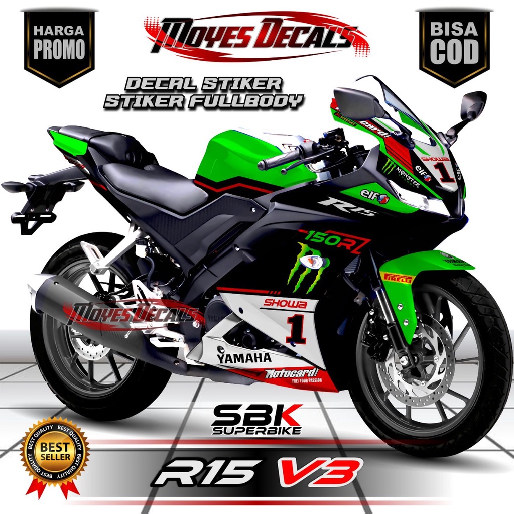 decal R15 V3 stiker R15 V3 stiker motor R15 V3 stiker fullblok R15 V3 stiker full body yamaha R15 V3