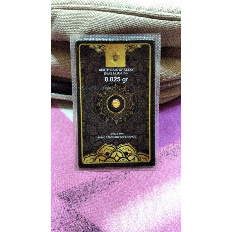 0,025 gram Mini Gold Emas Mini 24 Karat