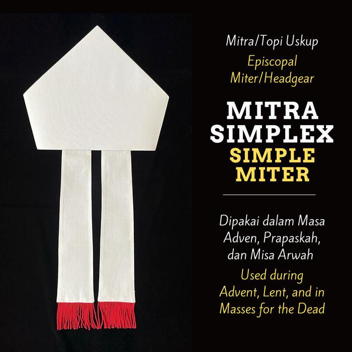 Topi Mitra Uskup - Simplex: Topi Uskup Untuk Misa