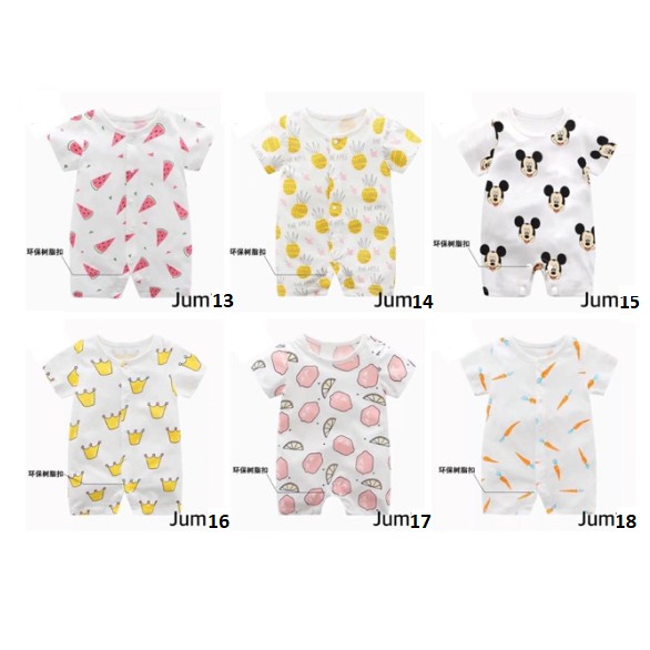 (Kiddiwear) JUM13-18 Jumper bayi-Romper bayi-jumpsuit bayi Setelan anak gaul dan keren