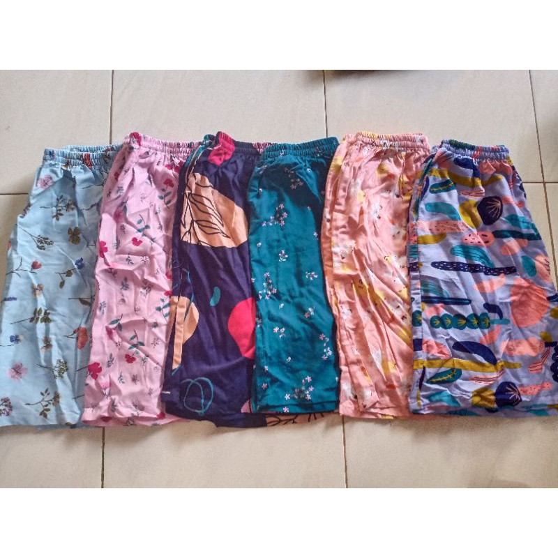 Termurah Celana kolor kekinian rayon adem/Celana kolor pendek selutut/celana kolor kekinian wanita