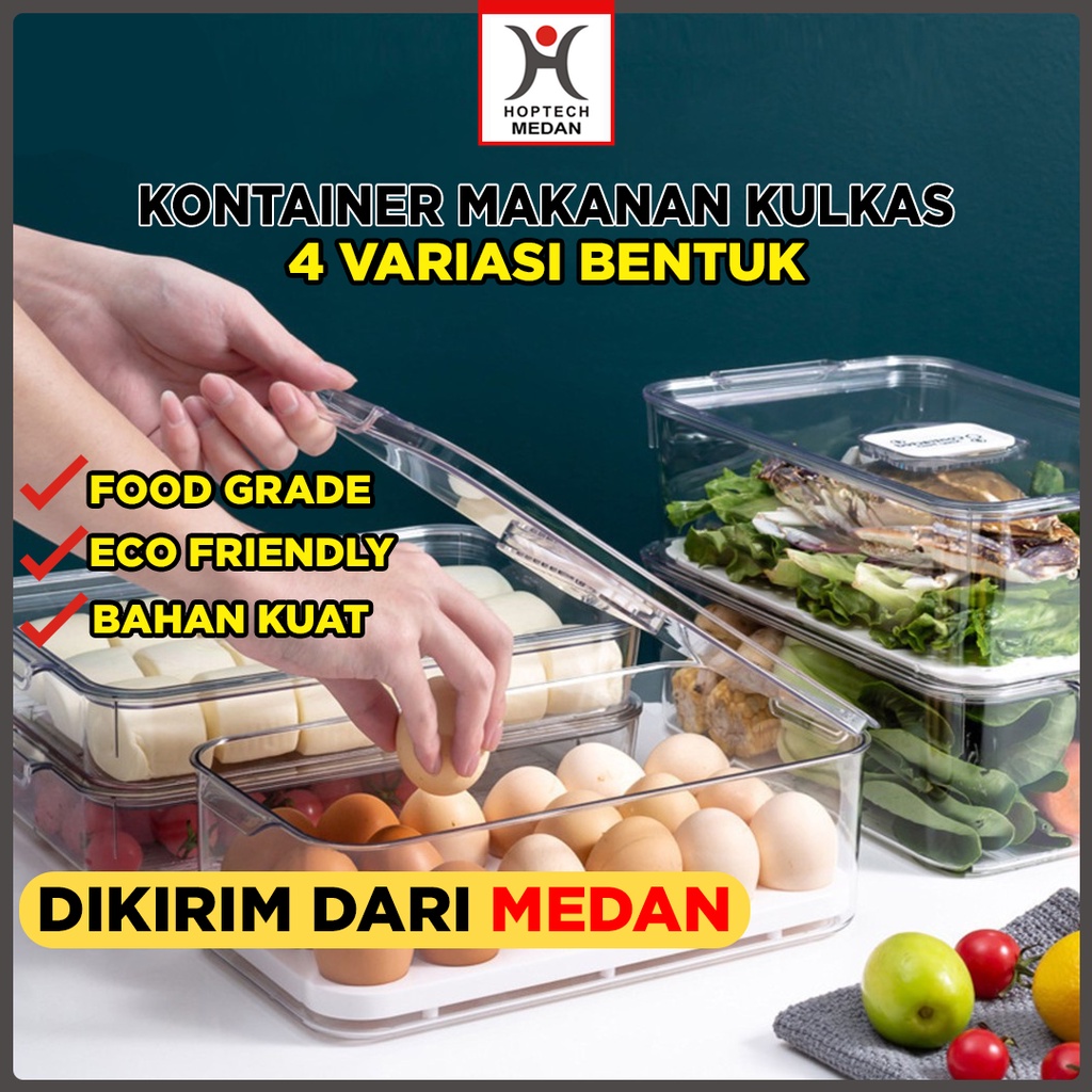 Kotak Kontainer Makanan Kulkas |  Food Storage Box Kotak Penyimpanan | Refrigerator Storage Box