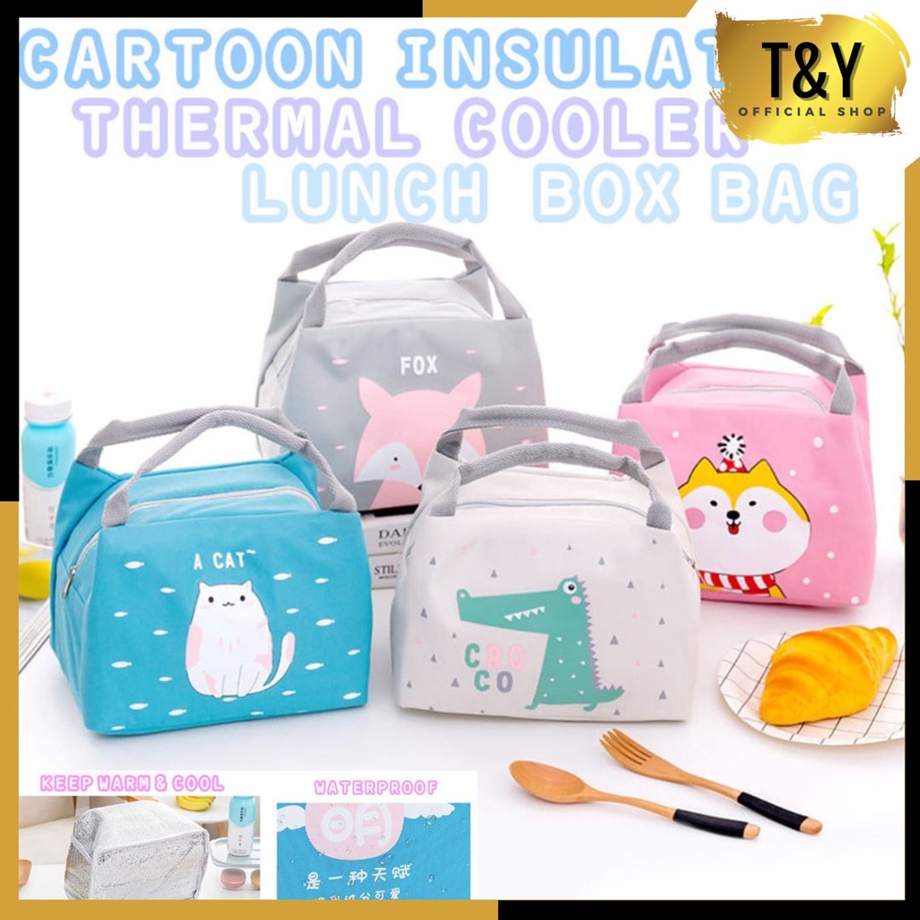 T&amp;Y Tas Bekal Karakter Lunch Bag Cooler Makanan Anak Tas Lunch Box Karakter Anti Air Murah Import