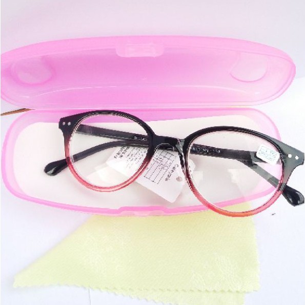 Kacamata MINUS Oval -0.50 sd -4.00 Style Wanita Korea FK801MN + BOX