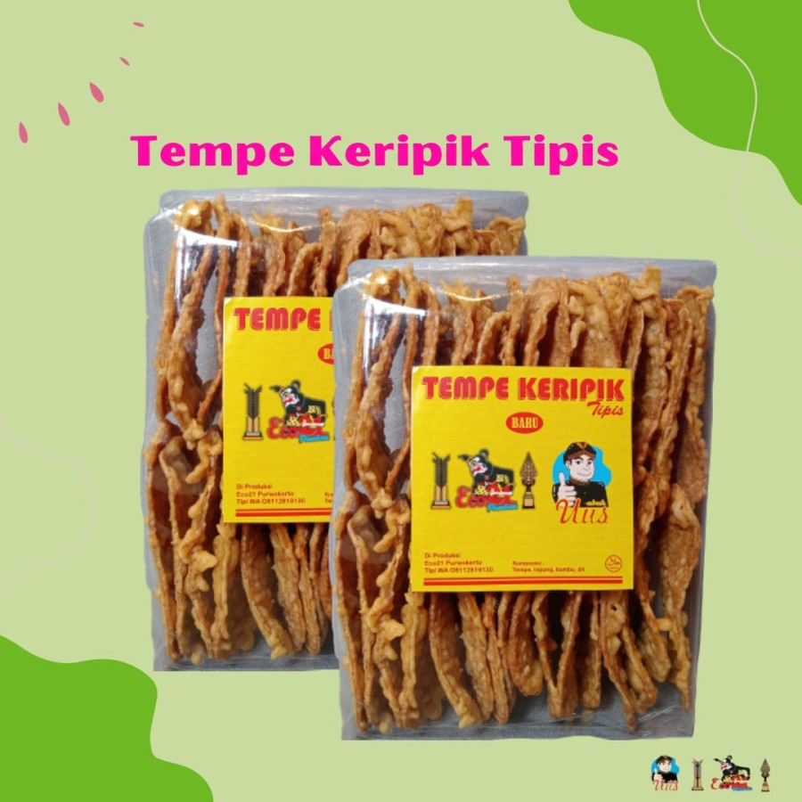 

Keripik Tempe Tipis Abah Uus Khas Purwokerto Original, Pedas, Non MSG