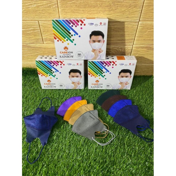 Masker duckbill careion dewasa polos anak boy girl 3layer 3dfit