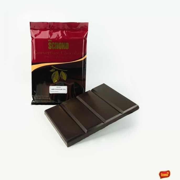 

(COD) dark chocolate couverture 72% SCHOKO 1kg / cokelat blok 72%