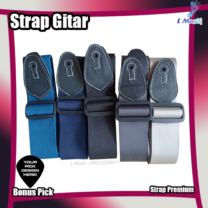 STRAP GITAR PREMIUM|TALI GITAR AKUSTIK ELEKTRIK |TALI STRAP GITAR