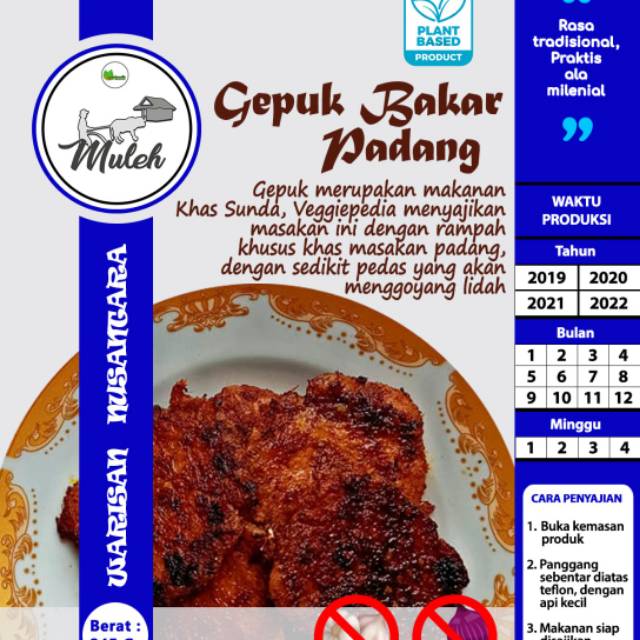 

Veggiepedia Gepuk Bakar Padang