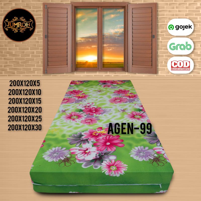 AGEN Sarung Kasur Busa Resleting-Sarung Kasur Inoac(120x200x20/120x200x15)