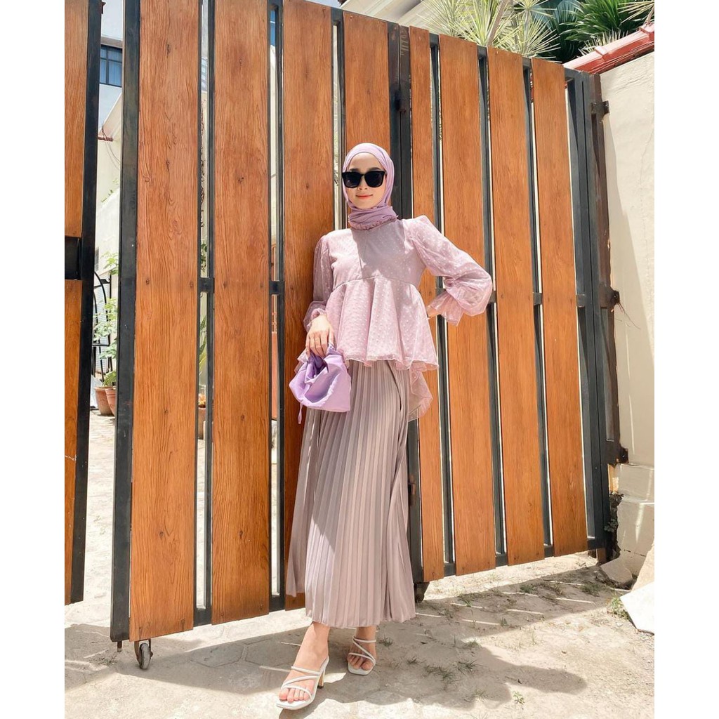Blouse Kondangan Mewah Fashion Baju Atasan Pesta Pernikahan Wanita Muslim Kekinian Terbaru 2021
