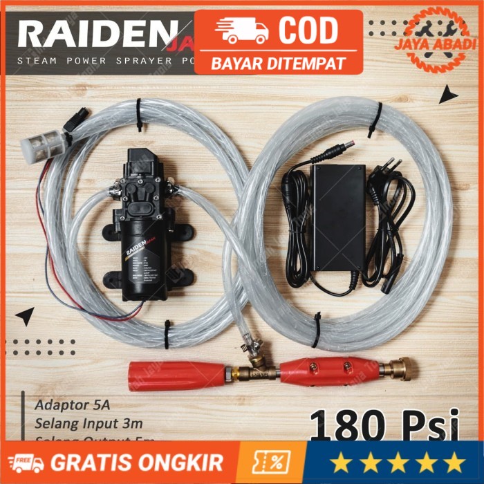 Paket RAIDEN Water Pump Dinamo Mesin Cuci Motor Mobil Steam Power Sprayer Portable