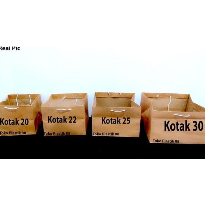 

(TERLARIS) TERLARIS PAPERBAG COKLAT POLOS SIZE KOTAK 25
