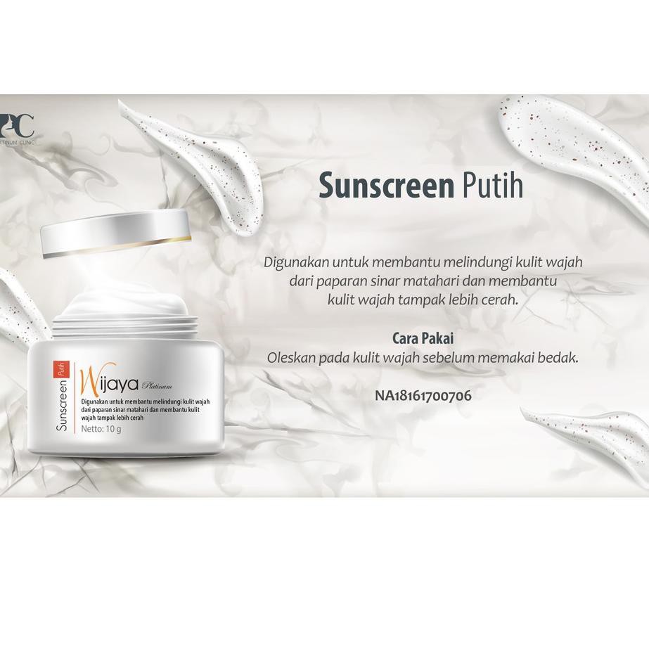 Stok terbatas.. Wijaya Platinum Sunscreen Putih