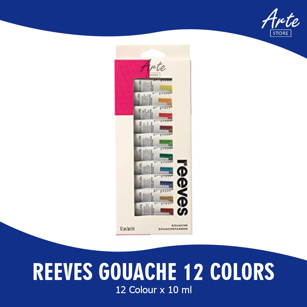 Cat Lukis - REEVES Gouache 12 Warna x 10 ml