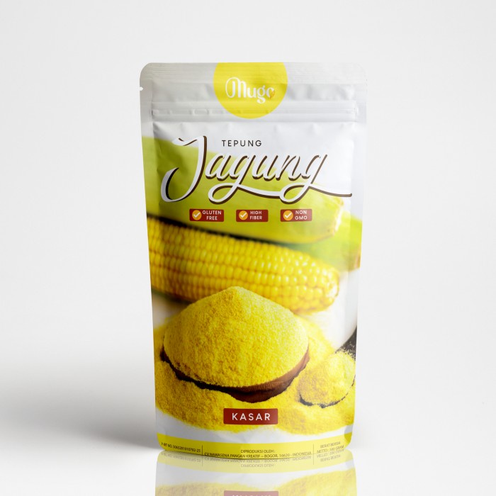 

hbt204tt Mugo Tepung Jagung (Polenta Coarse) 1Kg Kemasan Ekonomis Non Gmo Lokal - Kasar Da01D100