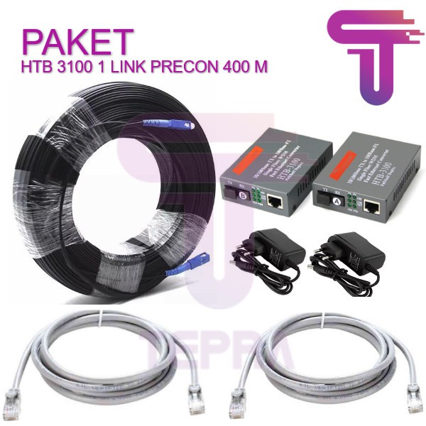 Paket Fiber Optic HTB 3100 400 M 1 Link Siap Pakai