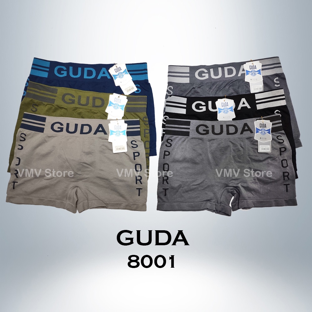 GUDA | KATUN BAMBOO Boxer Pria Celana Dalam GUDA 8001 Premium Soft Mens Underwear CD Cowok Dewasa