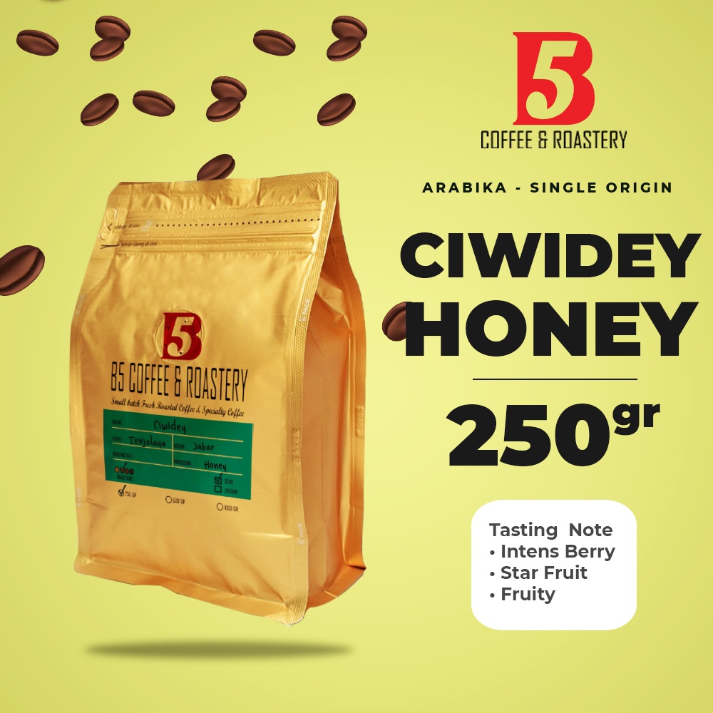 

Kopi Arabika Ciwidey Honey | Medium Roast 250 gr | B5 Coffee