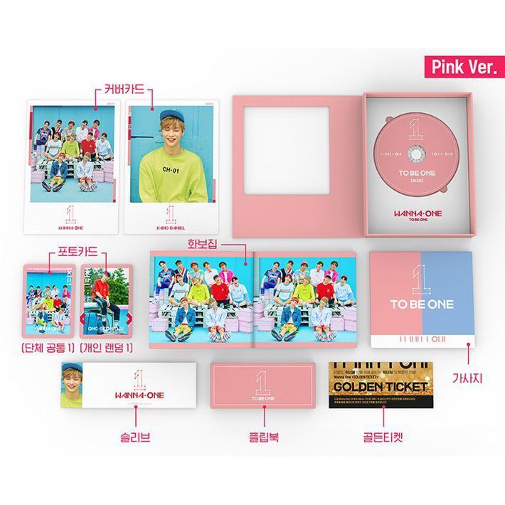Ready Album Wanna One To Be One Pink Ver Fullset Shopee Indonesia