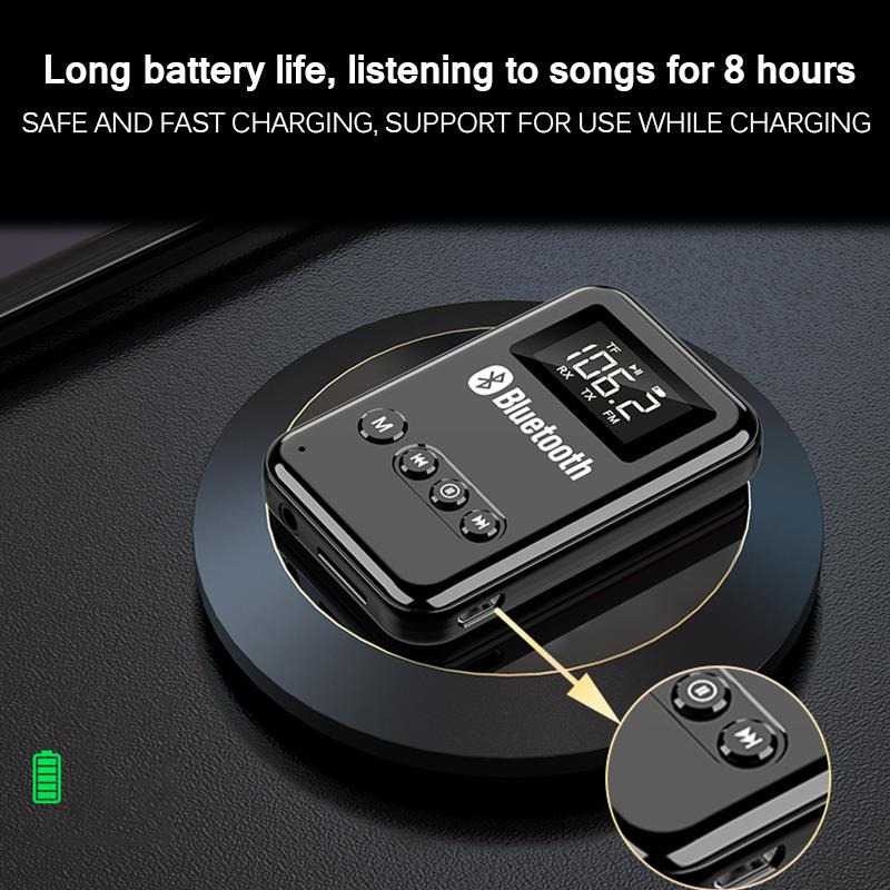 Audio Adapter Bluetooth 5.0 Transmitter Receiver USB Recharge 300mAh