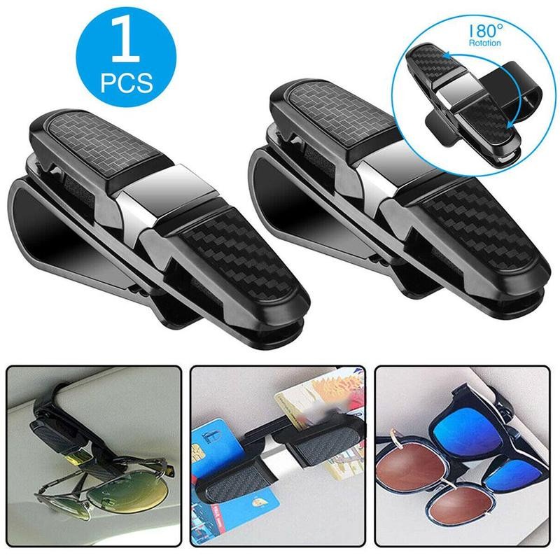 Holder Penyimpanan Kacamata / Kartu / Bon / Note Untuk Sun Visor Mobil