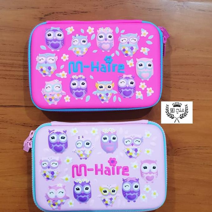 

Promo !!!! Termurah !!! Tempat pensil Smiggle LOOKALIKE Hardcase 3D EVA waterproof OWL FANTASY -