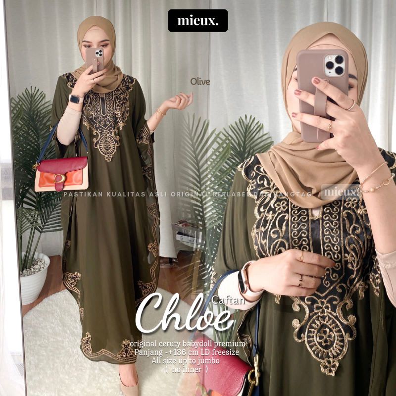 CHLOE KAFTAN kaftan bordir ceruty original mieux isyana