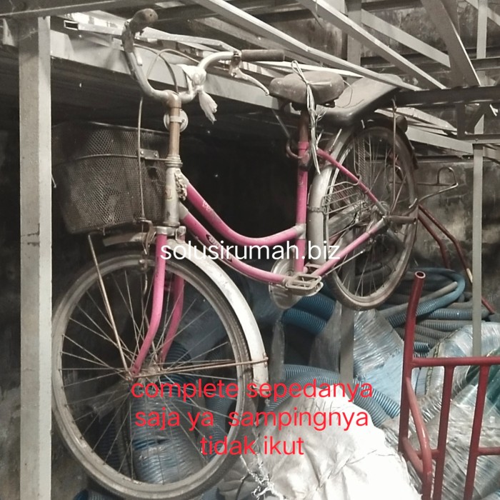 sepeda united bekas keranjang pink second pancal ayuh manual merah mud