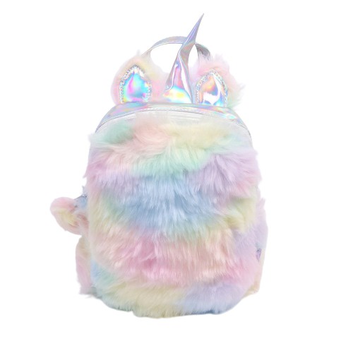 AK Ransel Bulu Unicorn Moe Fluffy Rainbow Backpack Import Korea Lembut Ransel Anak Lucu Muat Laptop Bisa COD