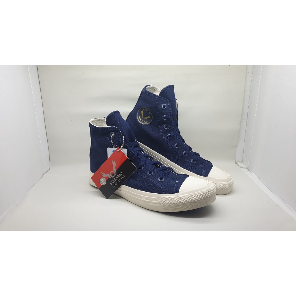 HAGAMO INDONESIA - HAGAMO GALAXY HIGH NAVY BLUE - Sepatu Sneakers Casual Original Brand Lokal - Sepa
