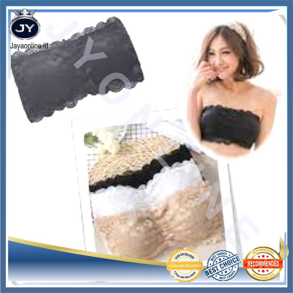 JY BRA-844 BRA KEMBEN RENDA TANPA TALI BRA BANDEAU DENGAN BUSA TANPA TALI BRA RENDA IMPORT