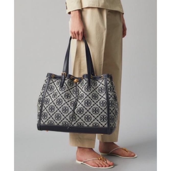 Tory Burch T Monogram Jacquard Large Tote Bag