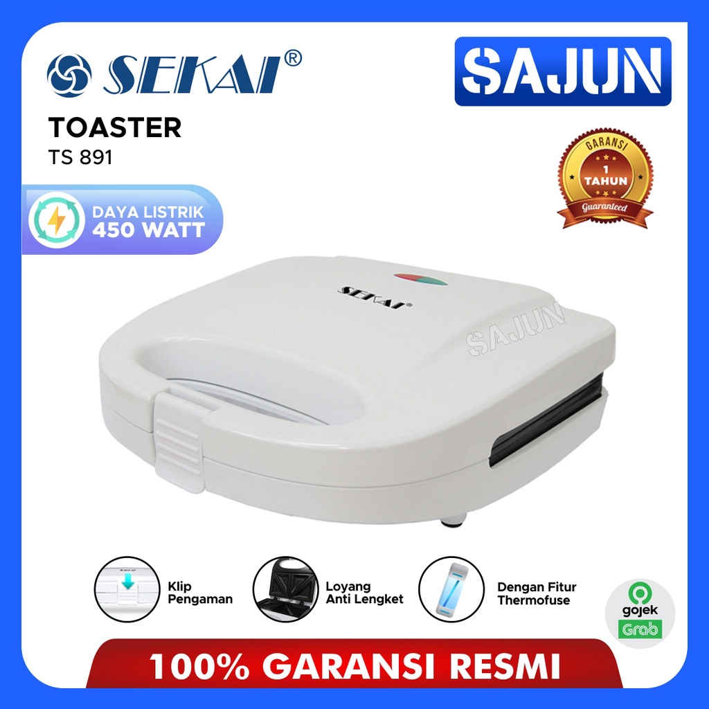 SEKAi Toaster Roti TS891 Pemanggang Roti TS 891 Sandwich Toaster