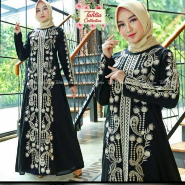 Gamis abaya bordir dan payet