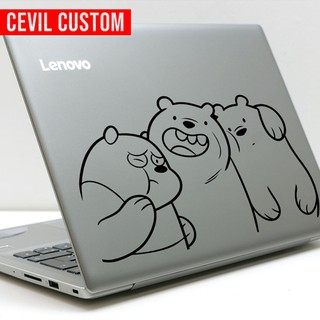 We Bare Bears custom sticker laptop mobil dll