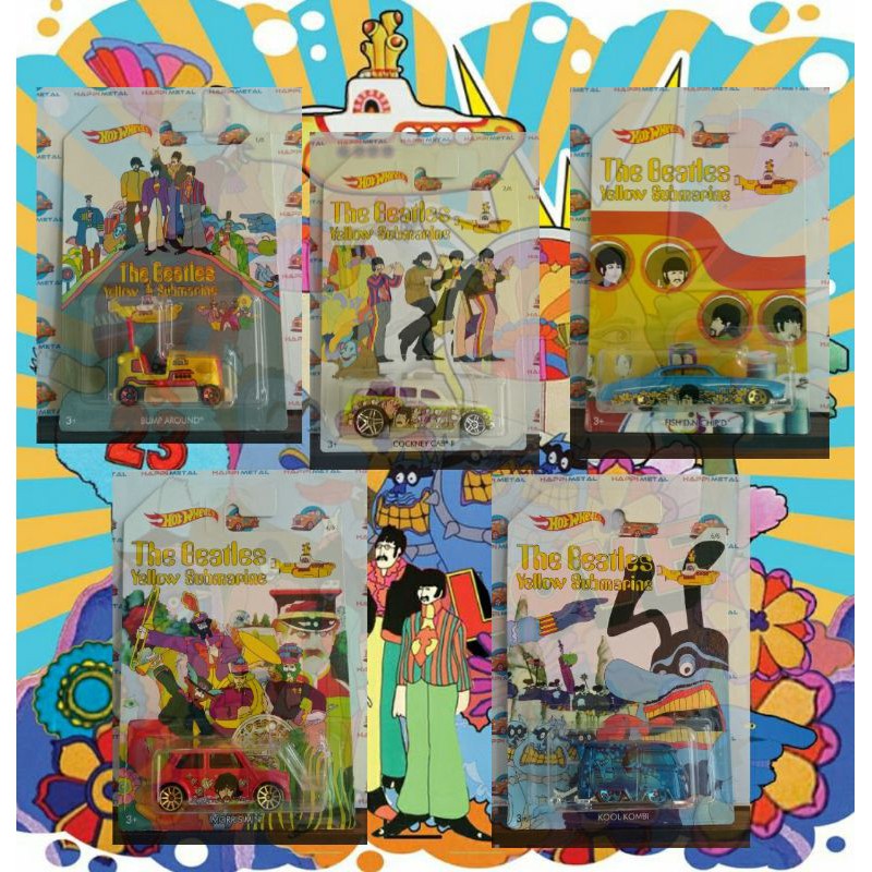 Hot Wheels Hotwheels The Beatles Yellow Submarine Cockney Cab Fast Felion Fish D N Chip D